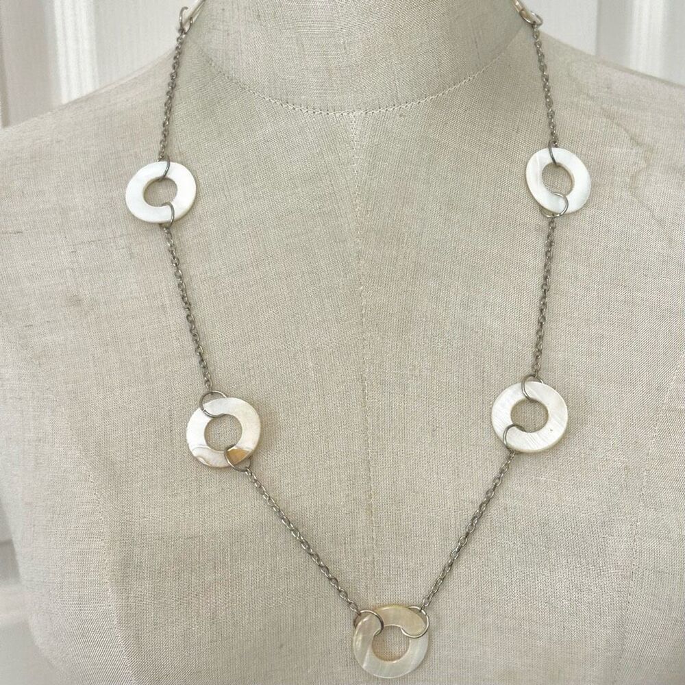 Abalone disc necklace